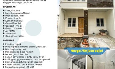 Dijual Rumah Demang Lebar Daun Palembang, Townhouse Cantik di Macan Ku