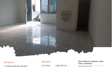 sewa gudang industri murah lingkar timur Sidoarjo