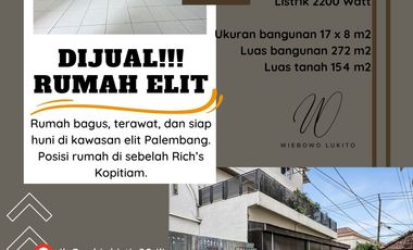 Dijual Rumah Strategis di Jalan Syakiakirti Palembang (Mayor Ruslan)
