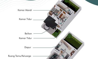 Perumahan Cilacap  Rumah Syariah Pembayaran Mudah, Dua Lantai