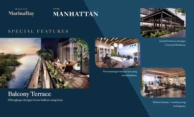 Rukan Marina Bay 6 Lantai Semi-Basement Lift dan Rooftop di PIK 2