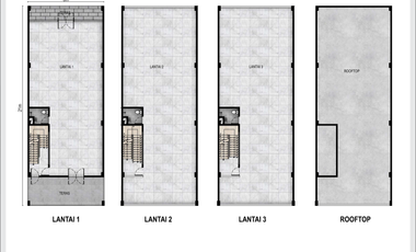 Rukan Marina Bay  3 Lantai+Rooftop dan teras di PIK 2