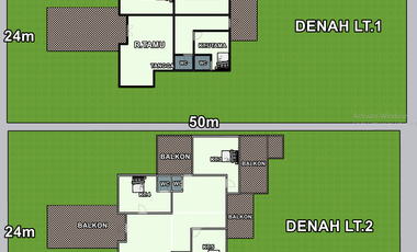 rumah mewah 2lt type 650/1200m2 di loktabat selatan