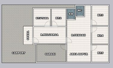 rumah siap huni 5 kamar tidur di griya lambung mangkurat gubernuran