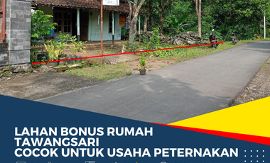 Tanah Luas Murah Bonus Bangunan Rumah Cocok untuk Usaha Peternakan