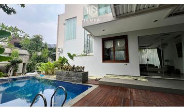 Disewakan Townhouse 2Kav, 3Lt area Pejaten Kemang Furnnished