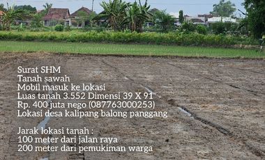 Tanah sawah mobil masuk ke lokasi harga termurah di kelasnya