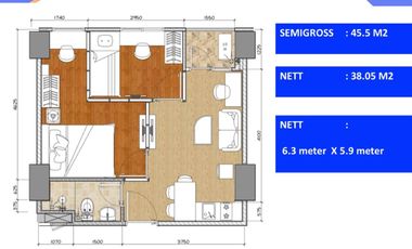 Apartemen 2BR Transpark Cibubur Tower Aurora