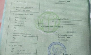 TANAH TERMURAH PINGGIR JL. RAYA MAYOR UNUS 517M KALINEGORO MERTOYUDAN