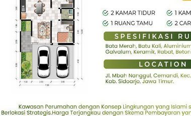 Rumah 1 Lantai Cuma 10 Menit ke Bandara Juanda - MVJ Gamal 36/75