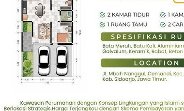 Rumah Strategis Cuma 10 Menit ke Bandara Juanda - Type Ibtisam 45/84