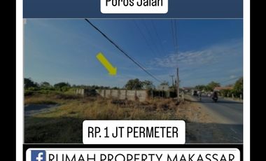 Tanah Jl Poros Galesong Luas Tanah 2.500 Meter Poros Jalan