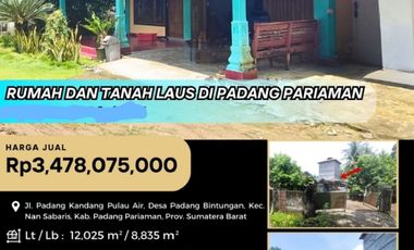Rumah dijual di Nagari Pauh Kambar, Padang Pariaman, Sumatra Barat