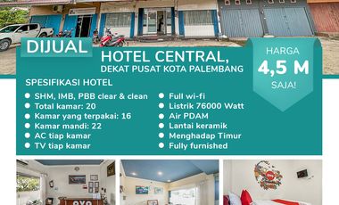 Dijual Hotel Palembang, Seluas 228 m2 dengan 20 Kamar