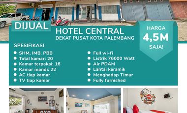 Dijual Hotel Palembang, Seluas 228 m2 dengan 20 Kamar