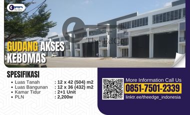 Warehouse for Sale with Access to Kebomas Romokalisari Gresik, 9 Meters High