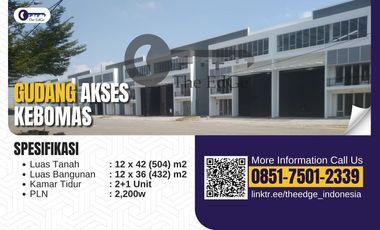 Warehouse for Sale with Access to Kebomas Romokalisari Gresik, 9 Meters High