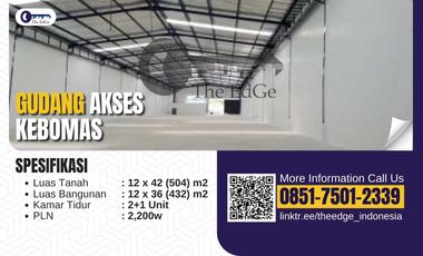 Warehouse for Sale with Access to Kebomas Romokalisari Gresik, 9 Meters High