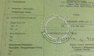 Tanah Luas + Murah Di 0 Jalan Raya Suranadi, Kec. Narmada,Lombok Barat