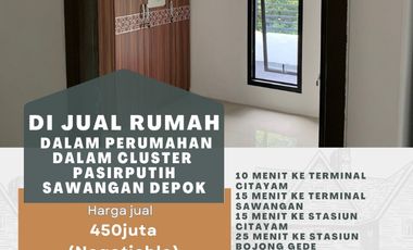 Rumah siapu huni di pasir putih sawangan depok