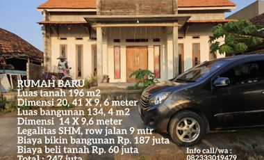 Jual rugi rumah bangunan baru butuh uang cepat