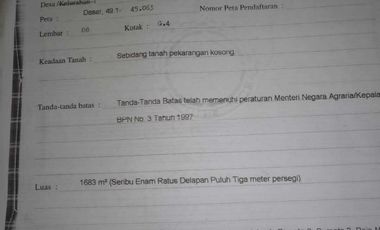 Tanah Pekarangan Murah Cangkringan Sleman Yogyakarta