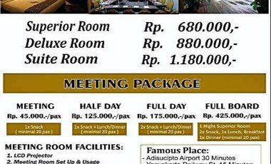 Dijual Hotel 50 Kamar Bintang 3 di Jogjakarta fasilitas Lengkap