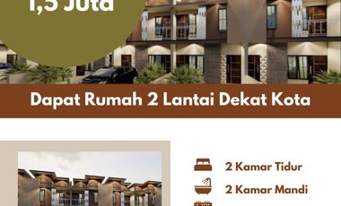 di jual rumah 2 lantai cicilan 1 jutaan Sidoarjo kota
