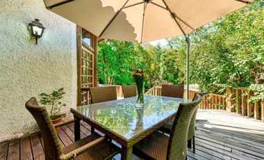 Chilena, con gran jardín formado, El Arrayán