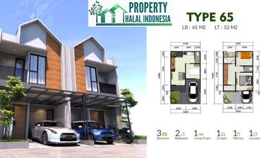 FOR SALE: Modern Islamic House Ready for Occupancy in Komsen Jatiasih - SHM IMB - Near Jatiasih Toll Road