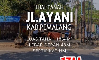 Kavling Tanah Strategis Pusat Kota dkt Alun2 JL.A.Yani Kab Pemalang