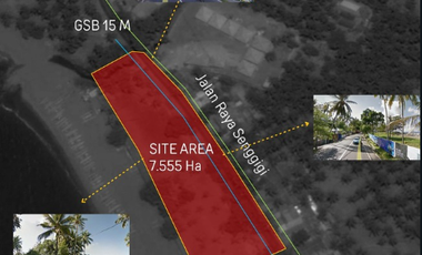 Tanah beach front Raya Senggigi, Lombok Barat