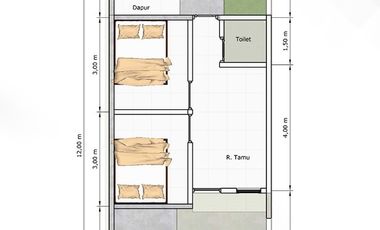Rumah Cantik Tipe 30 Model Scandinavia di Batumas Regency