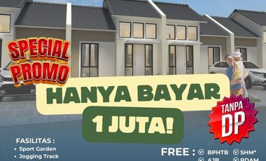 Rumah bebas banjir tanah luas di menganti free biaya biaya