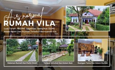 FULL BESERTA ISINYA  RUMAH BERNUANSA VILA  SEJUK DAN AIR NORMAL