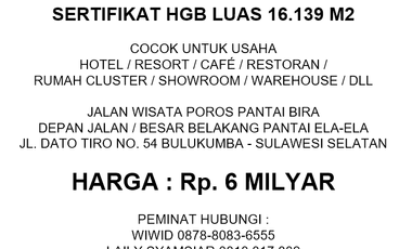 Tanah Baru Kawasan Lokasi Prima Bulukumba Poros Pantai Bira