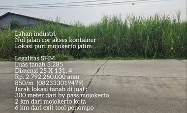 Lahan industri dekat exit tool mojokerto