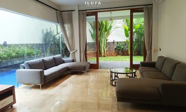 For Rent Modern House at Kemang Timur, Jakarta Selatan 4BR with Pool