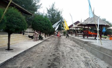 Dijual Tanah MURAH Tepi Pantai Gili Trawangan View Sunset + Sunrise