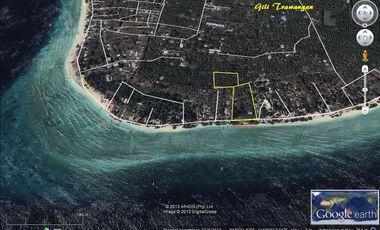 Dijual Tanah MURAH Tepi Pantai Gili Trawangan View Sunset + Sunrise