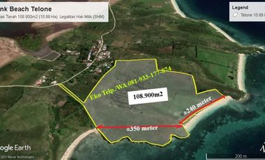Dijual Tanah Tepi Pantai Pink Beach Telone Lombok Timur