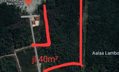 jual tanah di kendari moramo