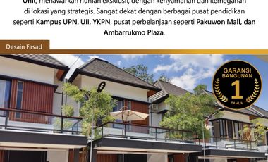 dijual rumah di sleman maguwo dengan sky balcony dalam perumahan mewah