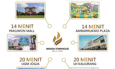 dijual rumah di sleman maguwo dengan sky balcony dalam perumahan mewah