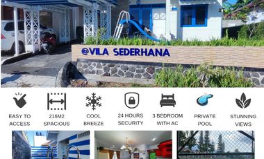 Sewa Villa Puncak Kolam Renang Privat Vila Cipanas 3 Kamar