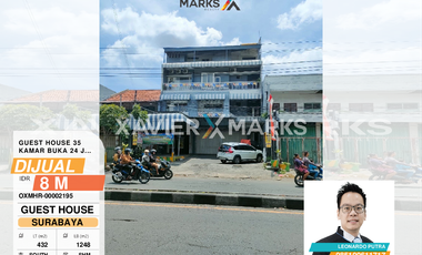 Ruko 4 lantai luas 432m2 aktif sebagai guest house 35KT lokasi Bubutan