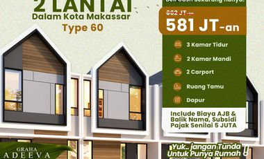 Perumahan murah mewah 2 lantai di tengah kota Makasar