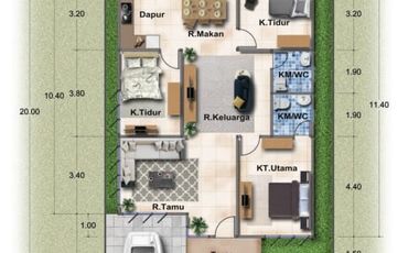 PROMO SPESIAL CLUSTER KOTA THE GREEN MANSION TIPE RUBY 98