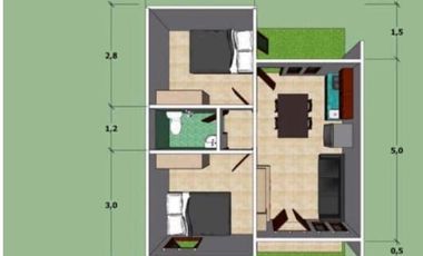 COCOK BANGUN TIPE 36, LT 126 M2, di KAPAU SARI UJUNG, PEKANBARU KOTA!