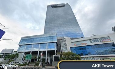 Sewa Kantor 212 m2 Posisi Hook di AKR Tower Kb. Jeruk Jakbar, Hrg Nego